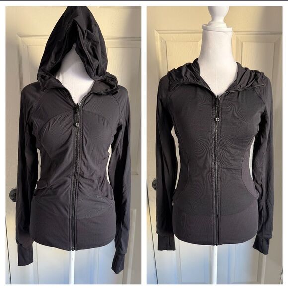 Lululemon In Flux Black Reversible Full Zip Hoodie Jacket - Picture 1 of 12